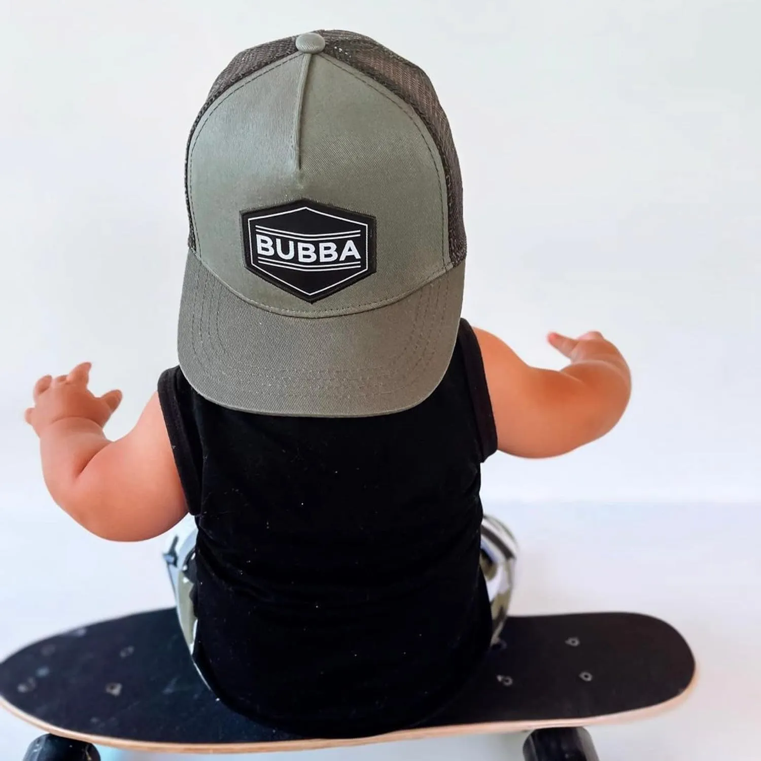 Toddler Hat - Baseball Hat - Baby Bubba Trucker Cap - Infant Newborn Youth Flat Brim Patch Sun Hat for Summer Winter