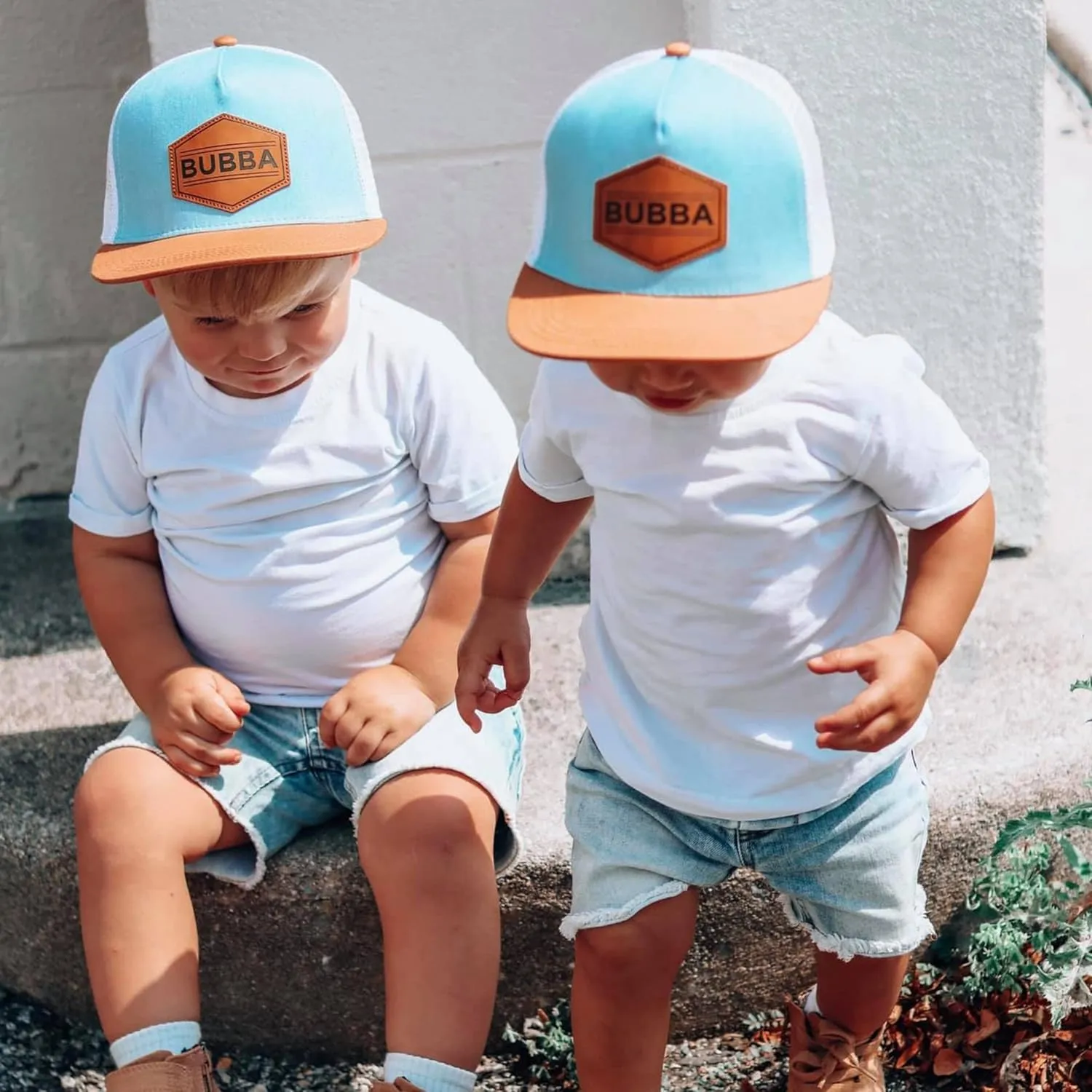 Toddler Hat - Baseball Hat - Baby Bubba Trucker Cap - Infant Newborn Youth Flat Brim Patch Sun Hat for Summer Winter