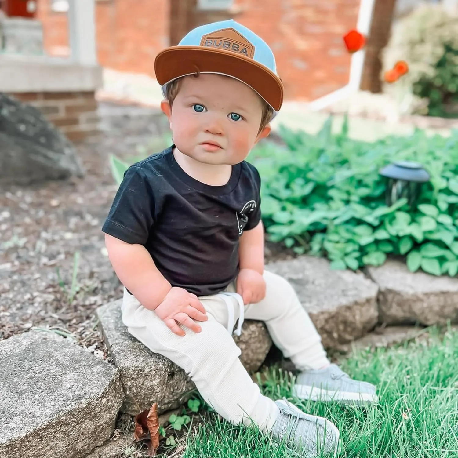 Toddler Hat - Baseball Hat - Baby Bubba Trucker Cap - Infant Newborn Youth Flat Brim Patch Sun Hat for Summer Winter