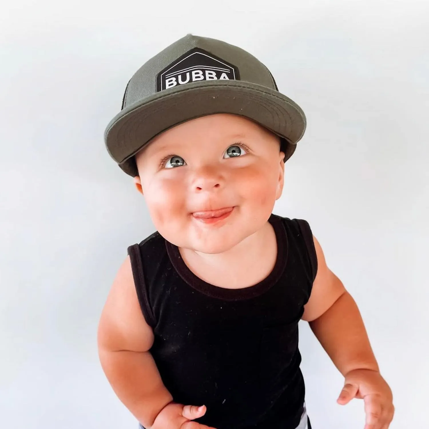 Toddler Hat - Baseball Hat - Baby Bubba Trucker Cap - Infant Newborn Youth Flat Brim Patch Sun Hat for Summer Winter