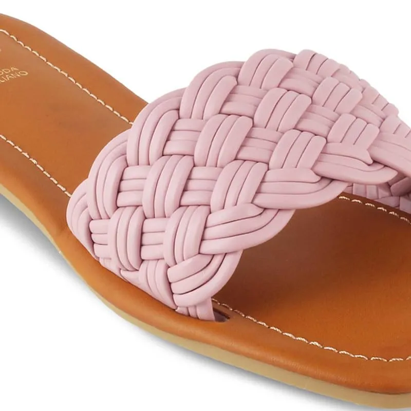 tresmode 231-ROYZA PINK SMART CASUAL FLATS EU/40 UK/7