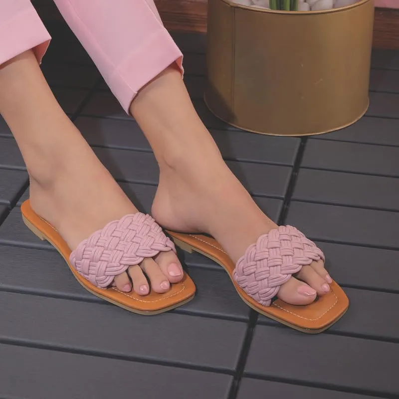 tresmode 231-ROYZA PINK SMART CASUAL FLATS EU/40 UK/7