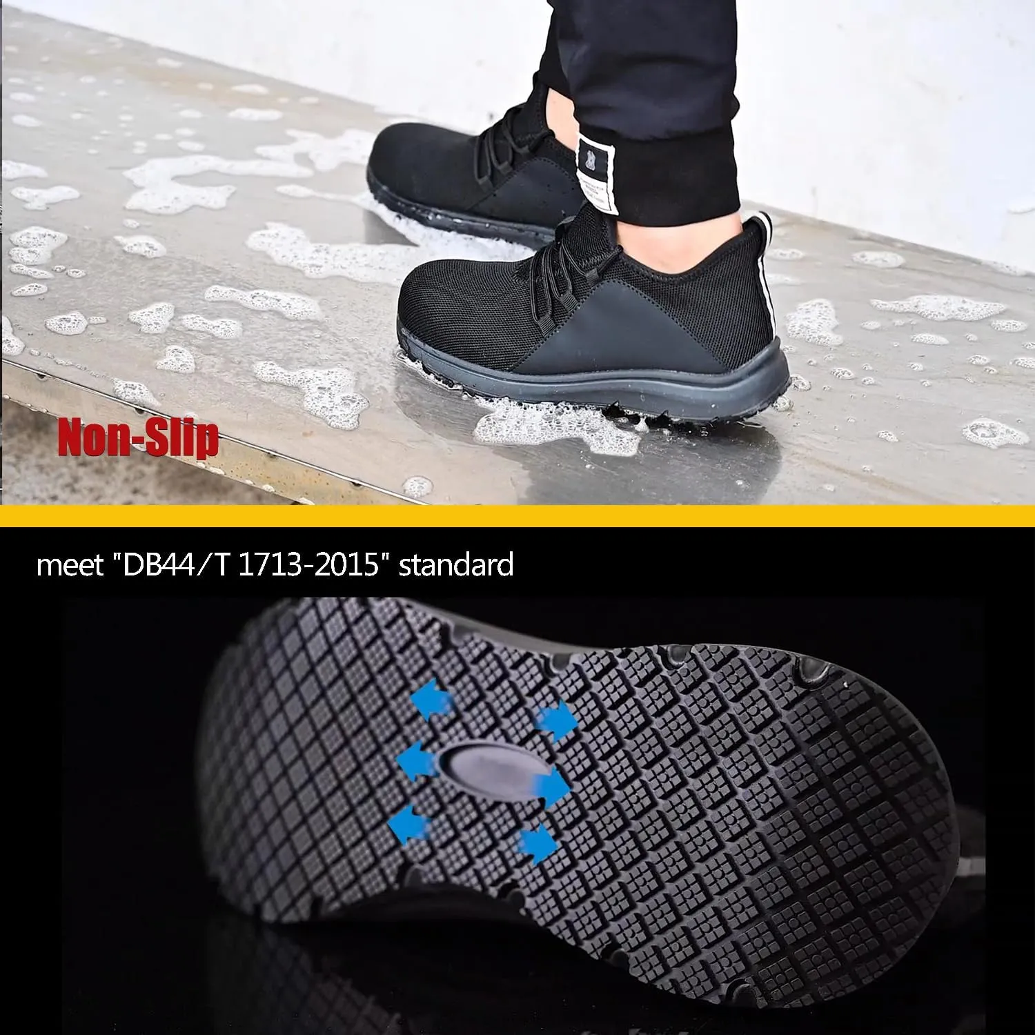 ulogu Steel Toe Shoes for Men WomenWaterproof Lightweight Roofing ShoeSafety Industrial Work Sneakers