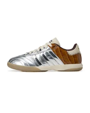 Wales Bonner MN Samba - Silver Metallic / Silver Metallic / Easy Yellow