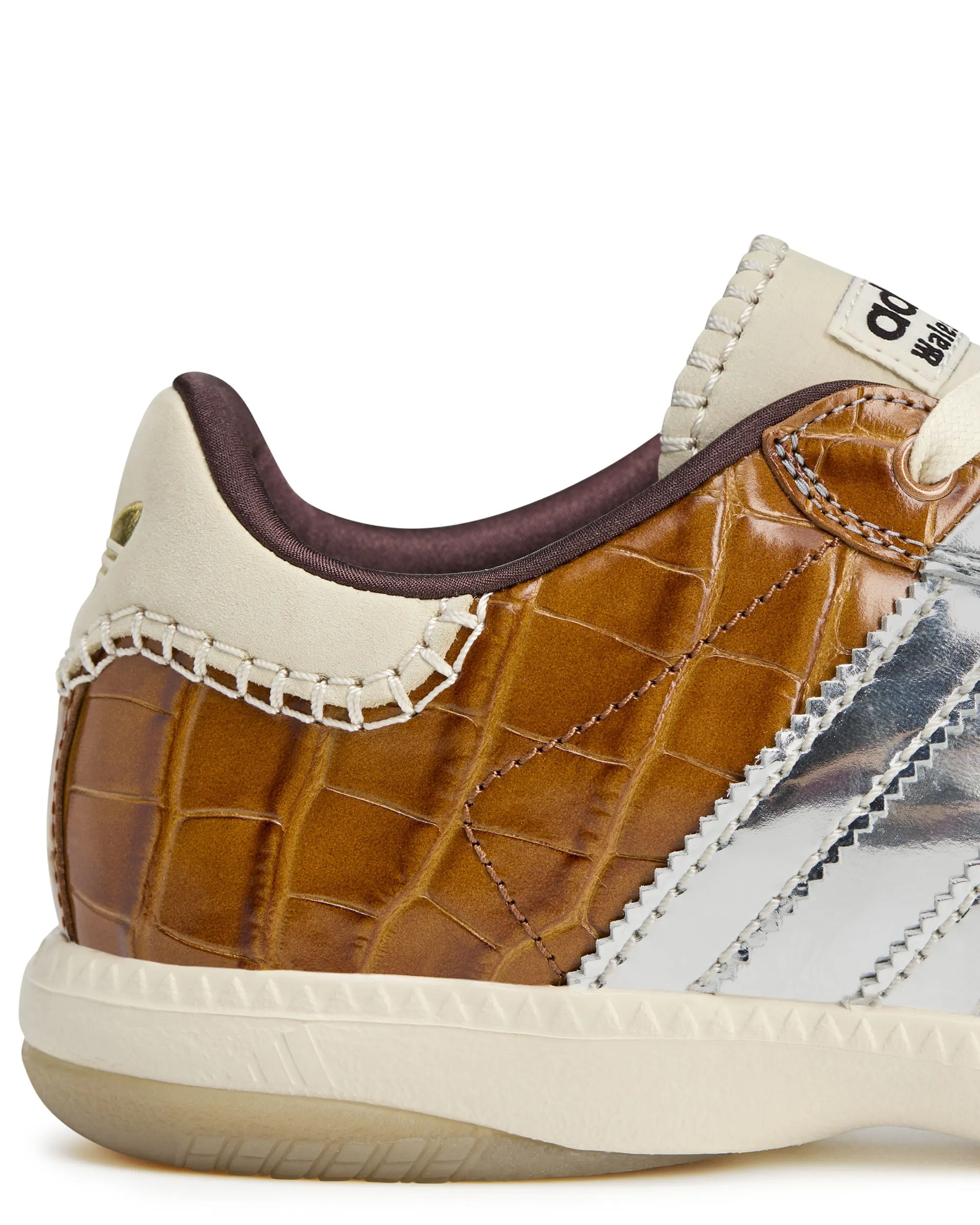 Wales Bonner MN Samba - Silver Metallic / Silver Metallic / Easy Yellow
