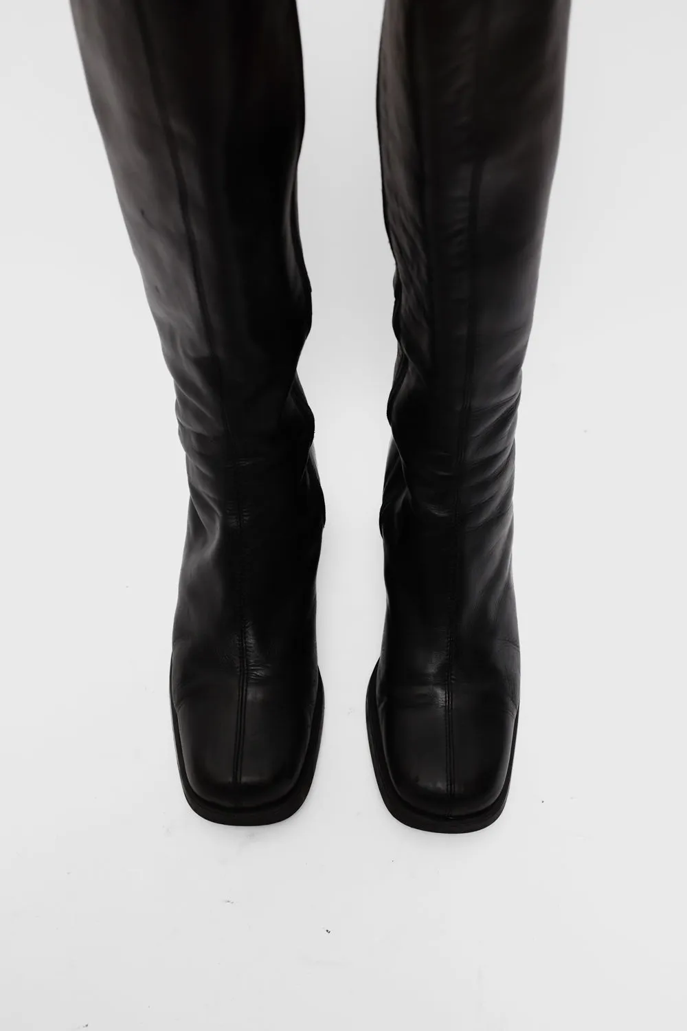 WARM VINTAGE 39 BLACK LEATHER BOOTS