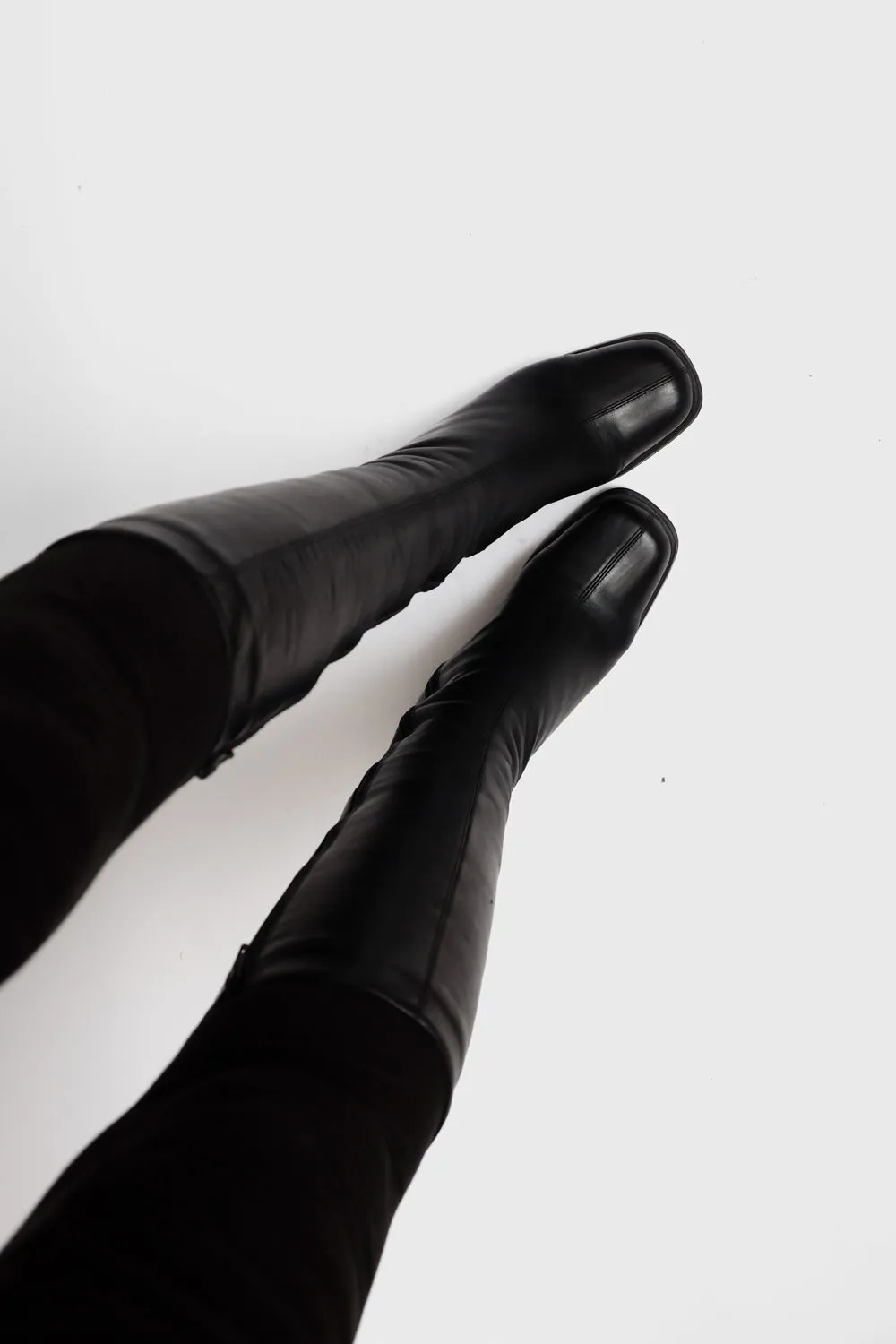 WARM VINTAGE 39 BLACK LEATHER BOOTS