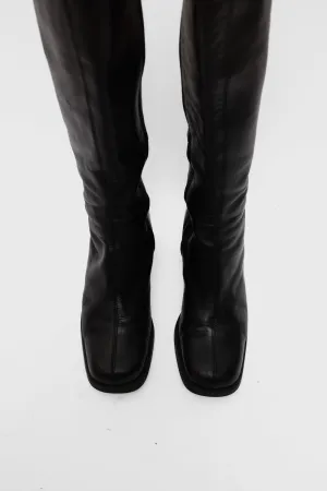 WARM VINTAGE 39 BLACK LEATHER BOOTS
