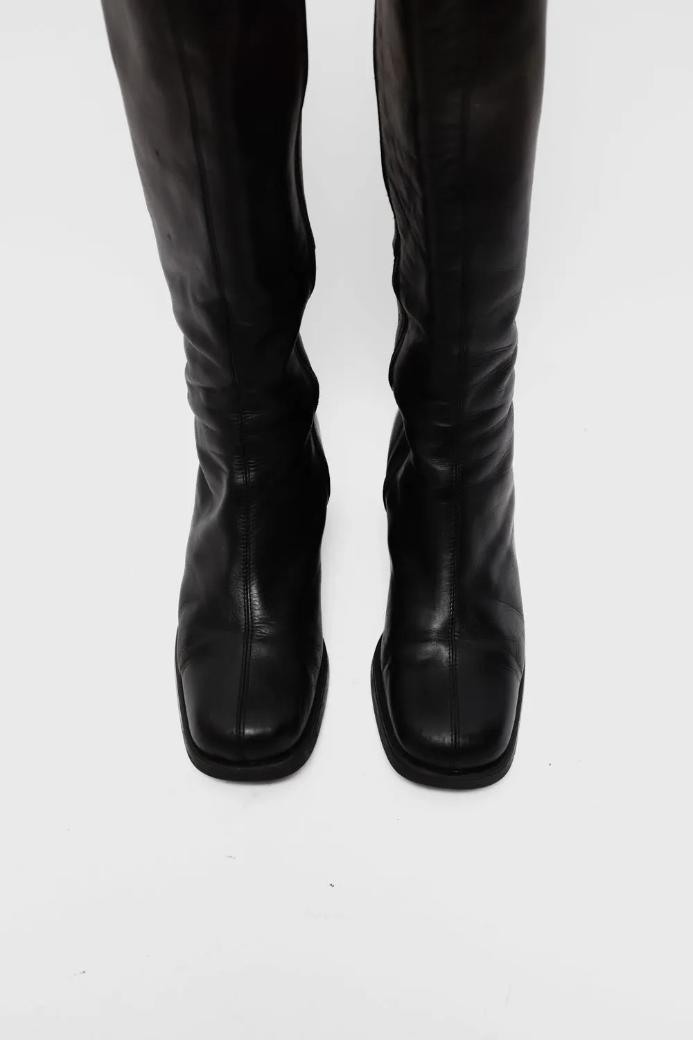 WARM VINTAGE 39 BLACK LEATHER BOOTS