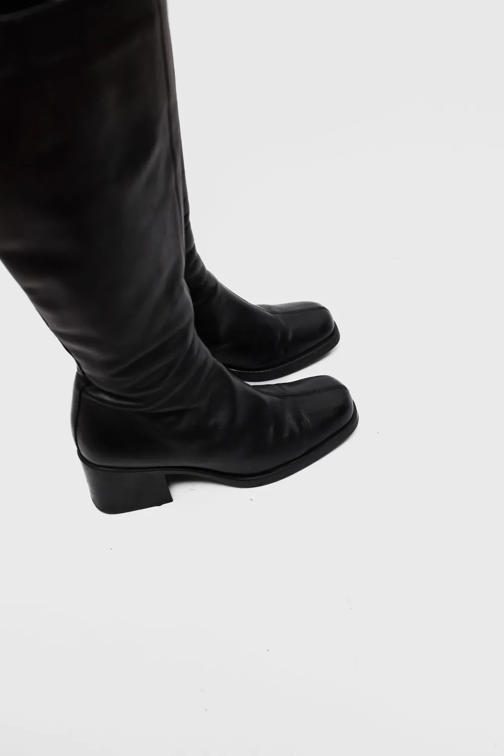 WARM VINTAGE 39 BLACK LEATHER BOOTS