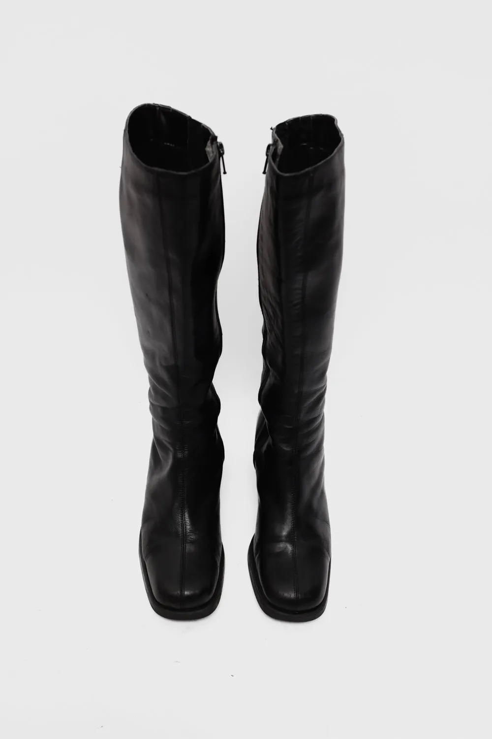 WARM VINTAGE 39 BLACK LEATHER BOOTS