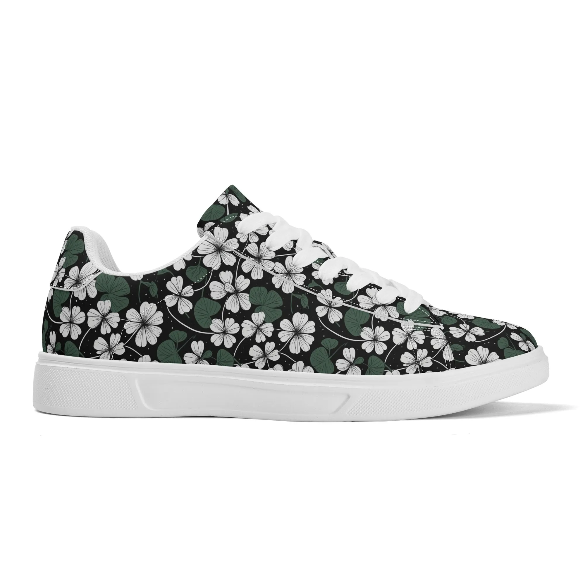 White Clover Adult Lightweight Brand Low Top Leather Shoes