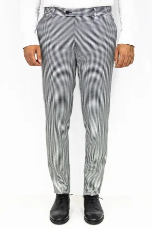 WSS Slim Fit Houndstoodh Pattern Grey Men Pants  - Singen
